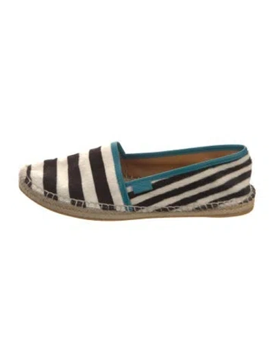 Pre-owned Gucci Calf Hair Striped Espadrilles In Multi