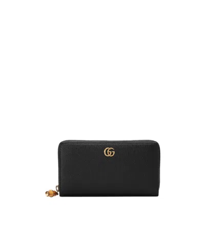 Gucci Calf-leather Zip-fastening Wallet In Black