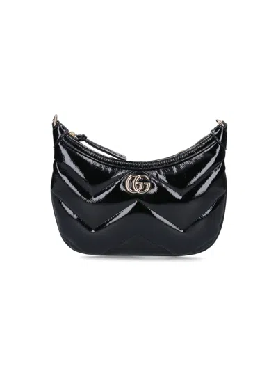 Gucci Calfskin Shoulder Bag In Black