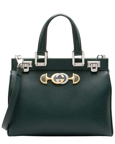 Gucci Calfskin Zumi Small Tote (authentic Pre-loved) In Blue