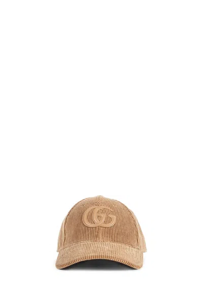 Gucci Camel Corduroy Baseball Cap In Neutral