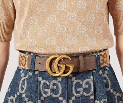 Gucci Camel Ebony Belts