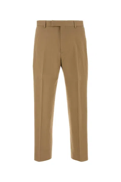 Gucci Camel Gabardine Pant In Saturnmix