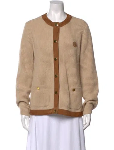 Pre-owned Gucci Camel Hair Crew Neck Sweater In Neutrals