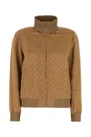 Shop Gucci Camel Jacquard Sweatshirt In Vintagecamel