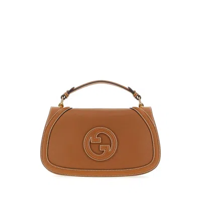 Gucci Medium Structured Handbag Top Handle In Silver