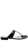Gucci Women's Flip-flops With Leather Clamp Sandal
