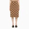GUCCI CAMEL SKIRT IN WOOL KNIT