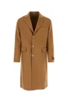 Gucci Notched-lapels Single-breasted Coat In Brown