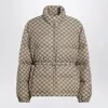 Gucci Camel/ebony Gg Jacket In Gray