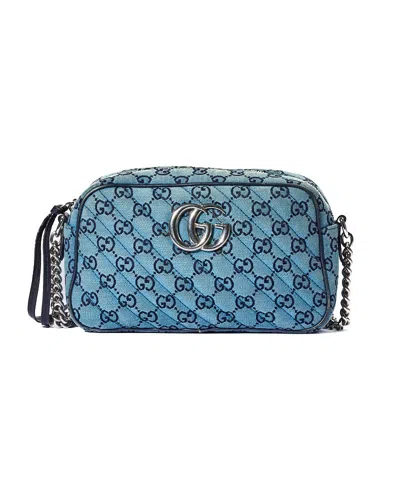 Gucci Camera Bag Marmont Gg Denim Blue