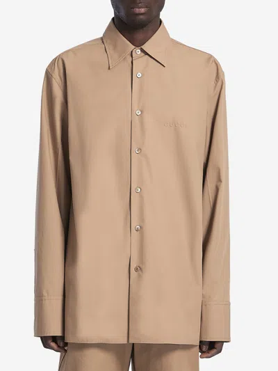 Gucci Tshirt With Embossed Logo In Multi