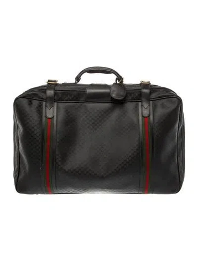 Pre-owned Gucci Candy Gg Suitcase In Black