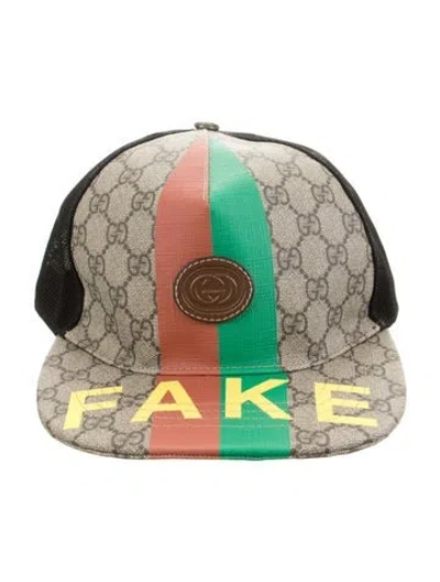 Pre-owned Gucci Canva Hat In Brown