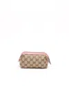 Gucci Canvas And Leather Pouch