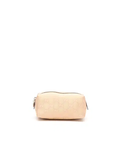Gucci Canvas And Leather Pouch