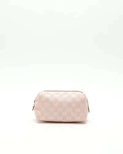 Gucci Canvas And Leather Pouch