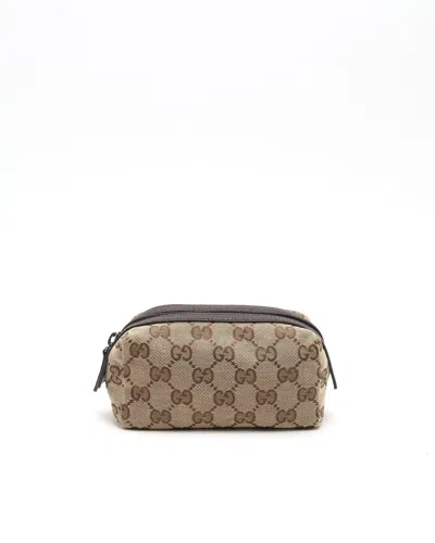 Gucci Canvas And Leather Pouch In Multi