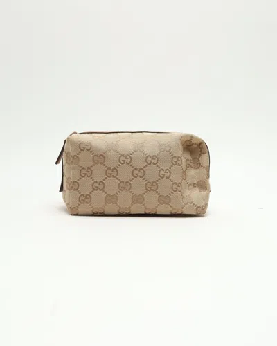 Gucci Canvas And Leather Pouch In Multi