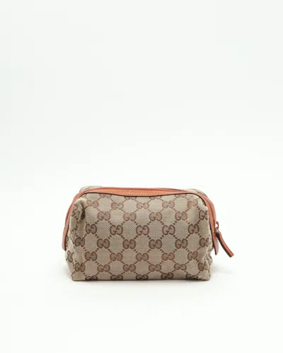 Gucci Canvas And Leather Pouch In Multi