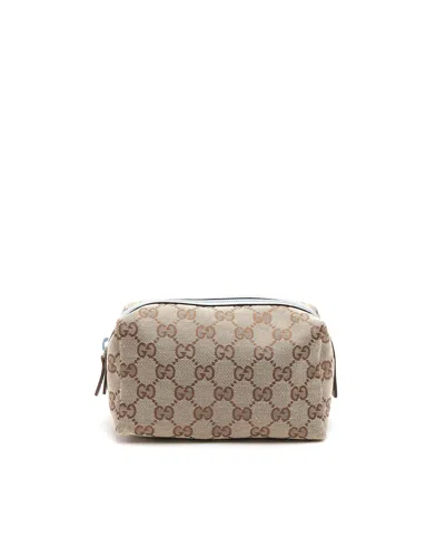 Gucci Canvas And Leather Pouch In Multi