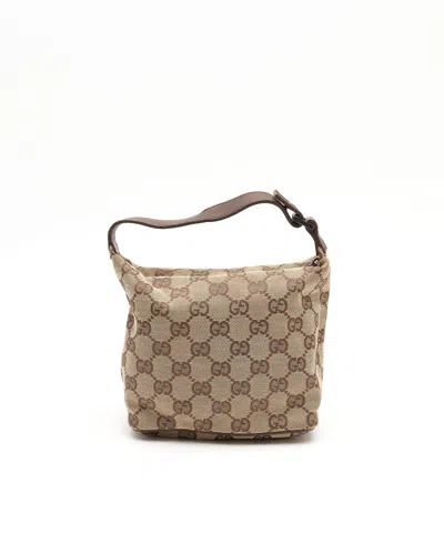 Gucci Canvas And Leather Vanity Case In Brown