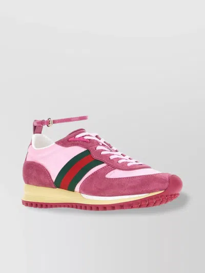 GUCCI CANVAS AND SUEDE RE-MOTION SNEAKERS