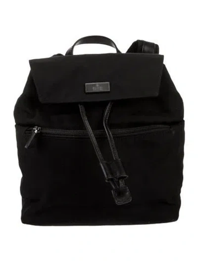 Pre-owned Gucci Canvas Backpack In Black