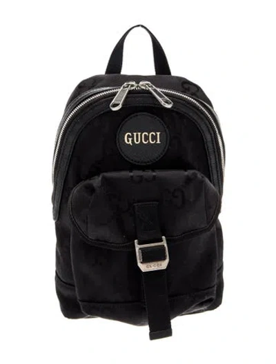 Pre-owned Gucci Canvas Backpack In Black