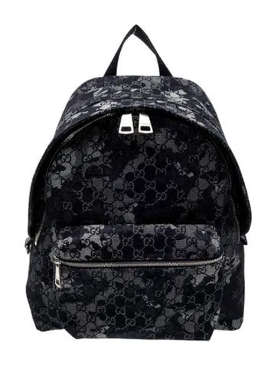 Pre-owned Gucci Canvas Backpack In Blue