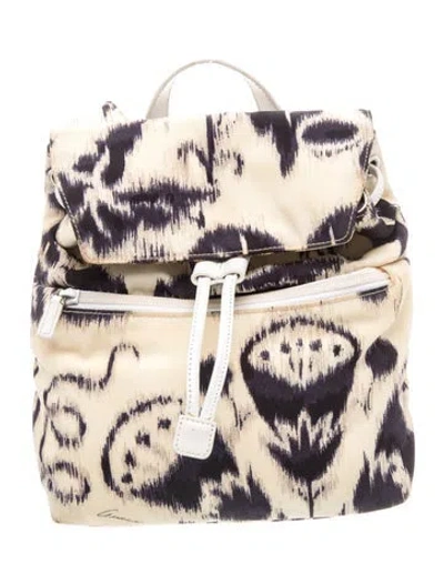Pre-owned Gucci Canvas Backpack Mini Vintage In Neutral