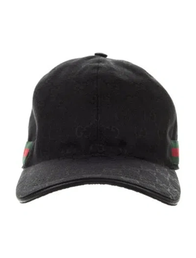 Pre-owned Gucci Canvas Baseball Cap In Black
