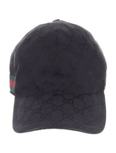 Pre-owned Gucci Canvas Baseball Cap In Black