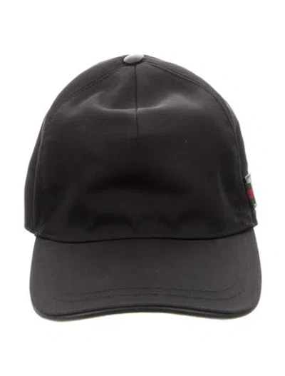 Pre-owned Gucci Canvas Baseball Cap In Black