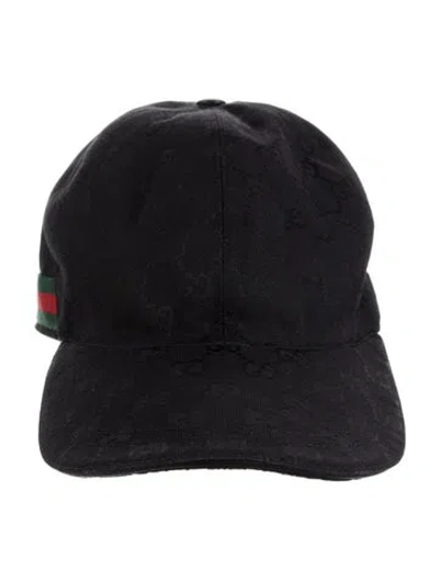 Pre-owned Gucci Canvas Baseball Cap In Black