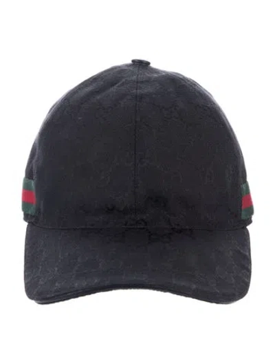 Pre-owned Gucci Canvas Baseball Cap In Black