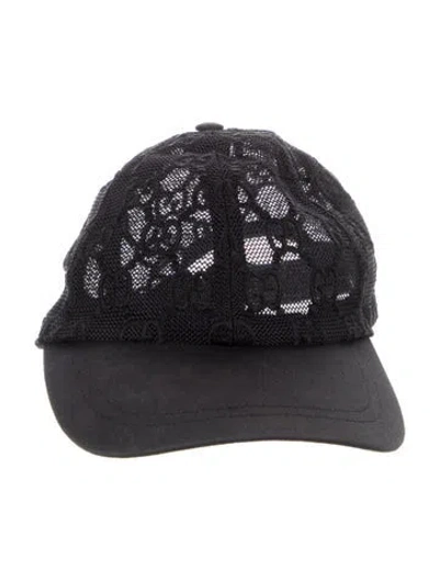 Pre-owned Gucci Canvas Baseball Hat In Black