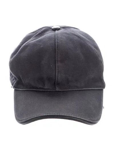 Pre-owned Gucci Canvas Baseball Hat In Black