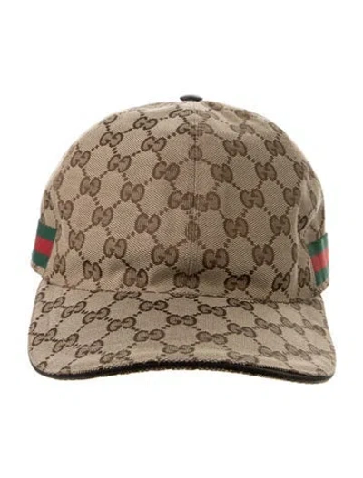 Pre-owned Gucci Canvas Baseball Hat In Neutral