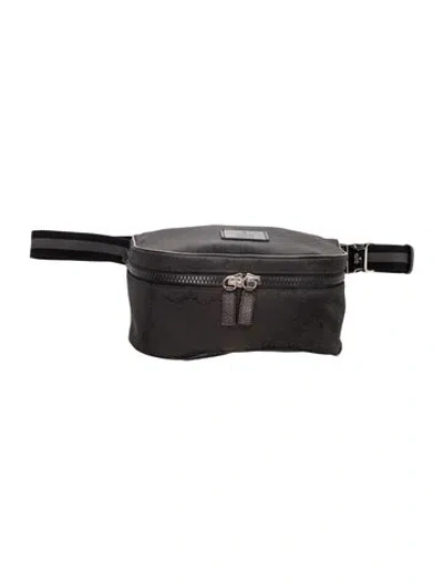 Pre-owned Gucci Canvas Belt Bag In Black