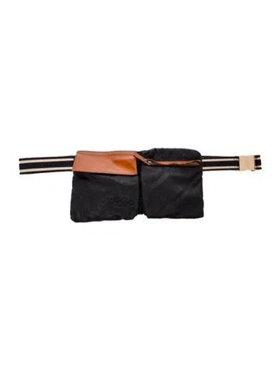 Pre-owned Gucci Canvas Belt Bag In Blue