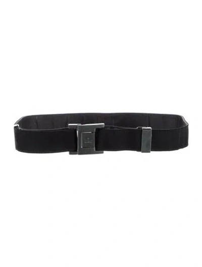 Pre-owned Gucci Canvas Belt In Black