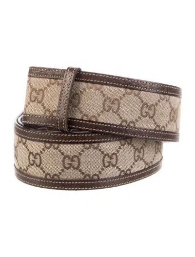 Pre-owned Gucci Canvas Belt In Brown