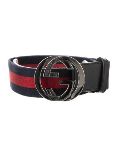 Pre-owned Gucci Canvas Belt In Multi
