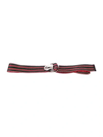 Pre-owned Gucci Canvas Belt In Red