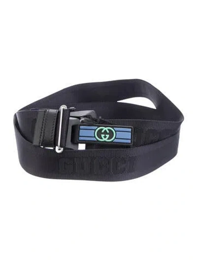 Pre-owned Gucci Canvas Belt W/ Tags In Blue