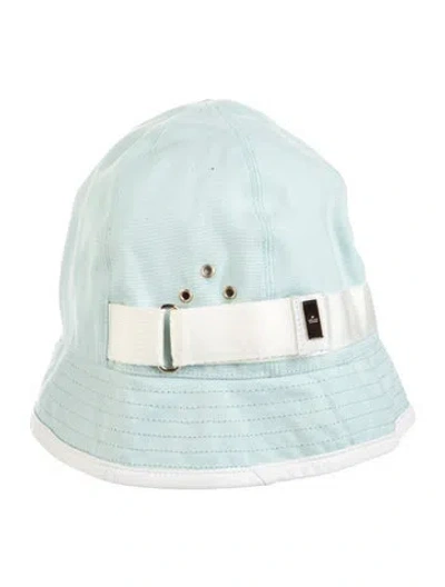 Pre-owned Gucci Canvas Bucket Hat In Blue