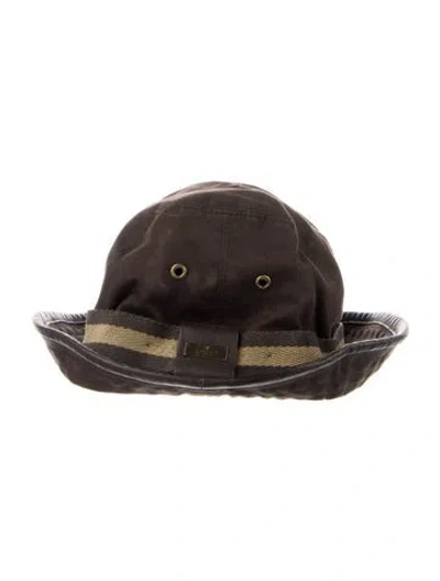 Pre-owned Gucci Canvas Bucket Hat In Brown