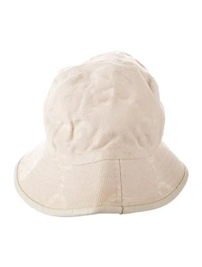 Pre-owned Gucci Canvas Bucket Hat In Neutrals