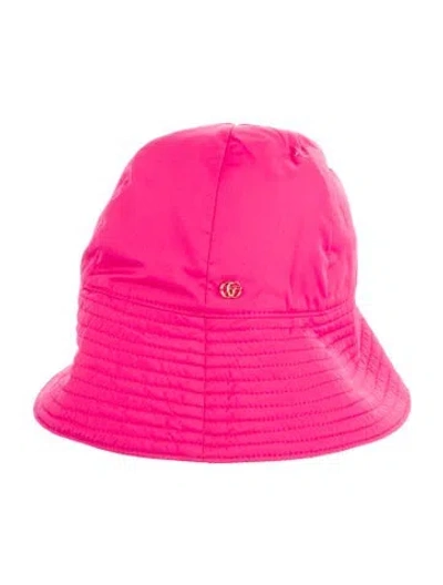 Pre-owned Gucci Canvas Bucket Hat W/ Tags In Pink